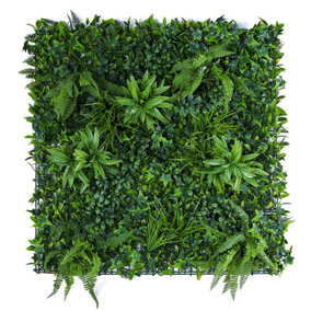 True Products Premium Artificial Green Plant Living Wall Panel 1m x 1m - Forest Fern