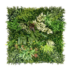 True Products Premium Artificial Green Plant Living Wall Panel 1m x 1m - Gala C