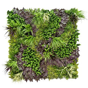 True Products Premium Artificial Green Plant Living Wall Panel 1m x 1m - Monet