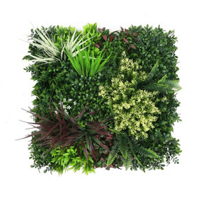 True Products Premium Artificial Green Plant Living Wall Panel 50cm x 50cm - Carnival B