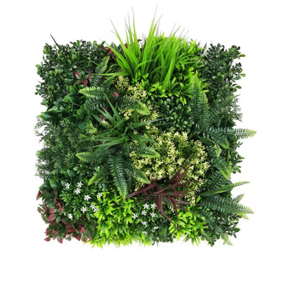 True Products Premium Artificial Green Plant Living Wall Panel 50cm x 50cm - Carnival D