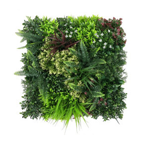 True Products Premium Artificial Green Plant Living Wall Panel 50cm x 50cm - Carnival D