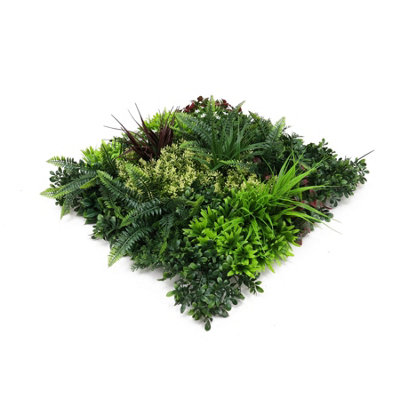 True Products Premium Artificial Green Plant Living Wall Panel 50cm x 50cm - Carnival D - 3