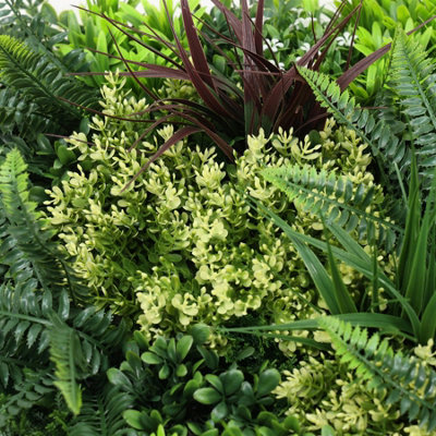 True Products Premium Artificial Green Plant Living Wall Panel 50cm x 50cm - Carnival D - 4