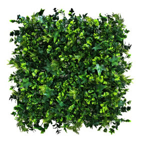 True Products Premium Artificial Green Plant Living Wall Panel  50cm x 50cm - Ivy