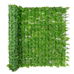 True Products Premium Artificial Ivy Leaf Hedge Garden Fence Privacy Screening Light Green - 1m x 3m