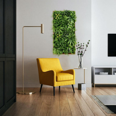True Products Premium Artificial Living Wall Framed Art Panel 100cm x 50cm Wood Effect PVC Frame - 3