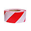 True Products Professional Hazard Barrier Tape 70mm x 500m Red & White - 10 Rolls