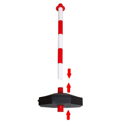 True Products Support Posts and Base for Plastic Chain - Red & White x 2 - 4