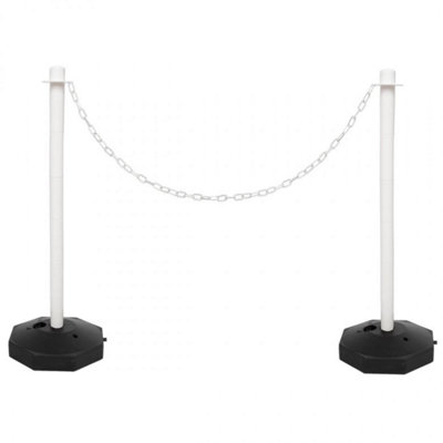 True Products Support Posts and Base for Plastic Chain - White x 2
