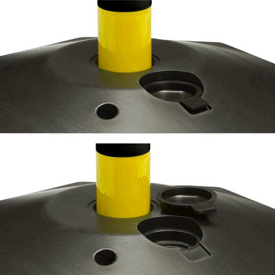 True Products Support Posts and Base for Plastic Chain - Yellow & Black x 1 - 3