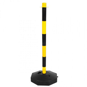 True Products Support Posts and Base for Plastic Chain - Yellow & Black x 2