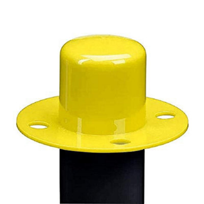 True Products Support Posts & Plastic Chain Barrier Set - 4 x Yellow & Black Posts & 10m Matching Chain - 5