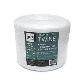 True Products White Polypropylene Baler Garden Twine Garden String - 1600m