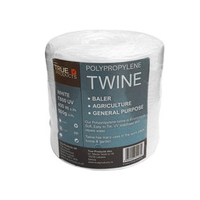 True Products White Polypropylene Garden Twine String - 350m - 15 Spools