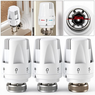 TRV radiator thermostat head, thermostatic heating valve control, 6 ...