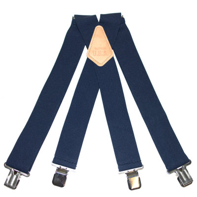 TS Men's Heavy duty Plain Navy Work Braces