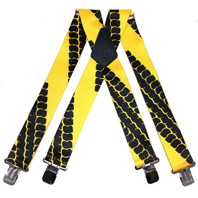 TS Men's Heavy Duty Yellow Tyre Tread Trouser Work Braces