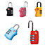 TSA Accepted Luggage Lock 3 Combination Travel Suitcase Combination Padlock Assorted Colour 1pk