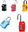 TSA Accepted Luggage Lock 3 Combination Travel Suitcase Combination Padlock Assorted Colour 1pk