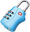 TSA Accepted Luggage Lock Blue 3 Combination Travel Suitcase Combination Padlock