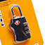 TSA Accepted Luggage Lock Yellow 3 Combination Travel Suitcase Combination Padlock
