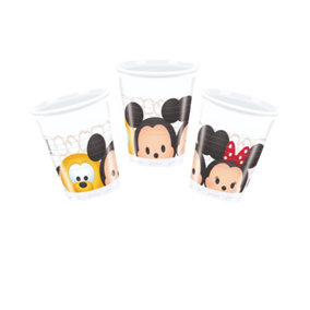 Tsum Tsum Plastic Party Cup (Pack of 8) White/Black (One Size)