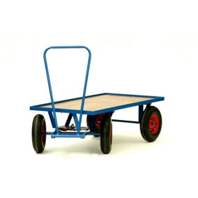 TT3 turnable flatbed trolley with pneumatic tyres