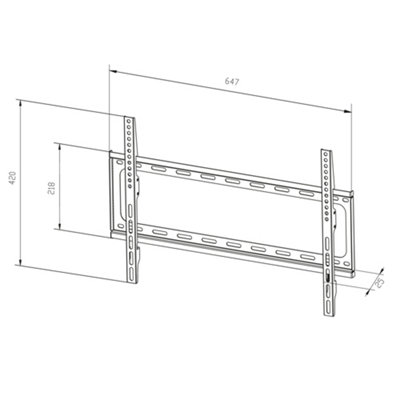 TTAP Slim Fixed TV Bracket, TD604F for 32" - 70" Screens