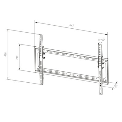 TTAP Slim Tilt TV Bracket, TTD604T1 for 32" - 70" Screens