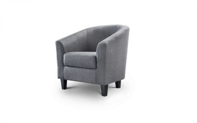 Tub Armchair - Slate Grey Linen