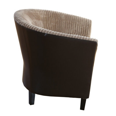 Grey jumbo deals cord tub chair