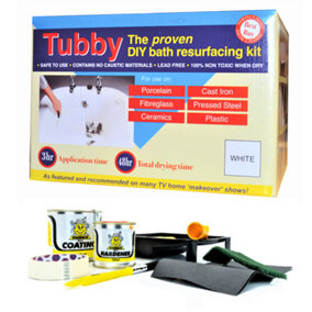 Tubby Bath Resurfacing Kit, Complete With Application Tools, White