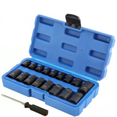 E21 Socket Lot De 17 Douilles Impact E Torx US PRO - - 3/8 Et 1/2