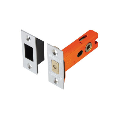 Tubular Deadbolt 78mm Satin Chrome, Bolt Through, 1mm Intumescent