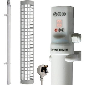 Tubular Heater 240W Low Energy - Tube 125cm And Cage Guard 120cm - Built in Digital Timer
