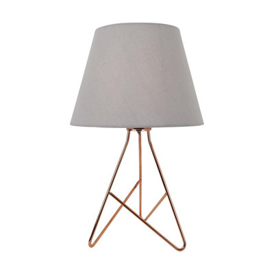 Copper tripod best sale table lamp