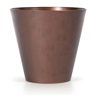 TUBUS 20cm Width Set of 2 Slim Corten Steel Flower Plant Pot