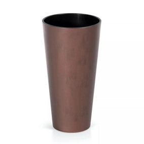 TUBUS 25cm Width Set of 1 Slim Corten Steel Flower Pot Tall