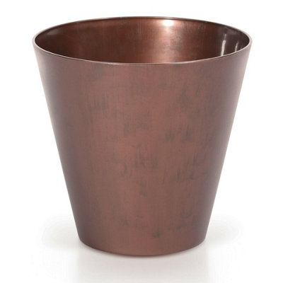 TUBUS 25cm Width Set of 2 Slim Corten Steel Flower Plant Pot