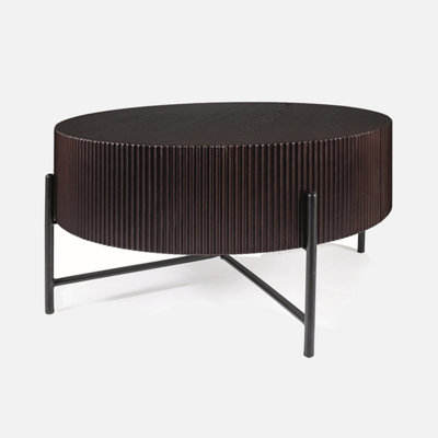 Tuca Modern Industrial Loft Style Round Coffee Table