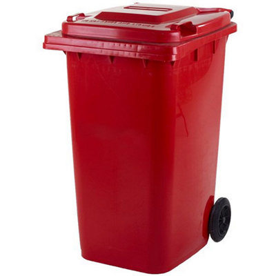 TUFF 240 Litre Wheeled Bin - Red