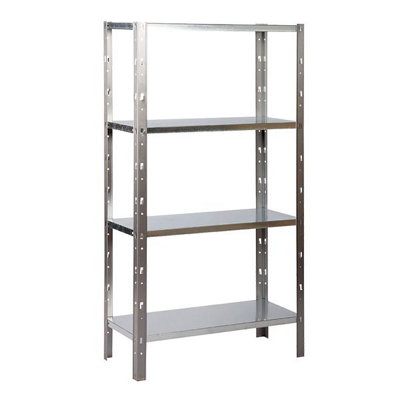 TUFF 70 Shelving - H174xW90xD30cm, Galvanised, 4 metal shelves