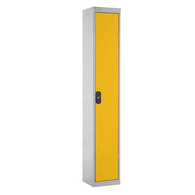 TUFF Lockers - 1 Compartment - H1800 x W300 x D300mm - Yellow