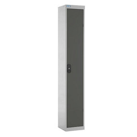 TUFF Lockers - 1  Compartment - H1800  x W380 x D380mm - Dark Grey
