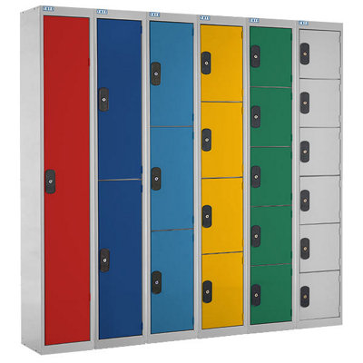TUFF Lockers - 1  Compartment - H1800  x W380 x D380mm - Light Grey