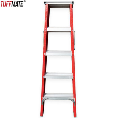 Tuff Mate 5-Tread Fibreglass Step Ladder - 1.5m Non-Conductive ...