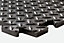 Tuff-Tile Diamond Interlocking Garage Floor Tile 50 x 50cm x 14mm Black (Pack of 4)