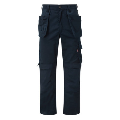 Tuffstuff Pro Flex Slim Fit Trade Work Trousers Navy - 34R