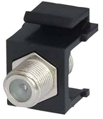 TUK - 3G F Connector Keystone Coupler, Black